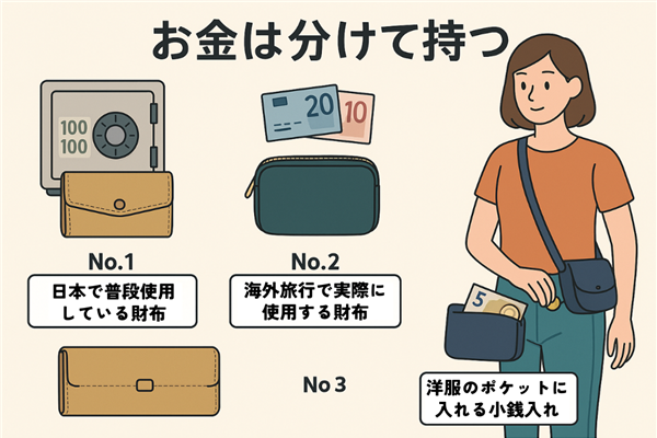 海外旅行での財布の使い方