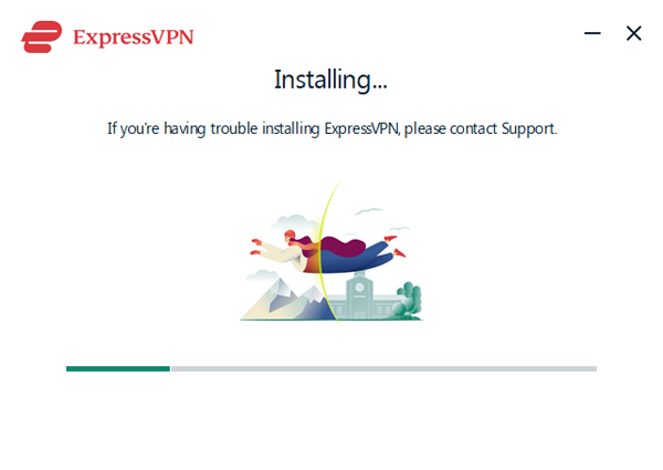 ExpressVPNのインストール画面